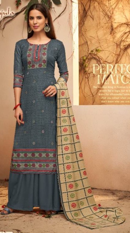 Alok Present Manjula Pure Pashmina Designer Dress Material Collection.