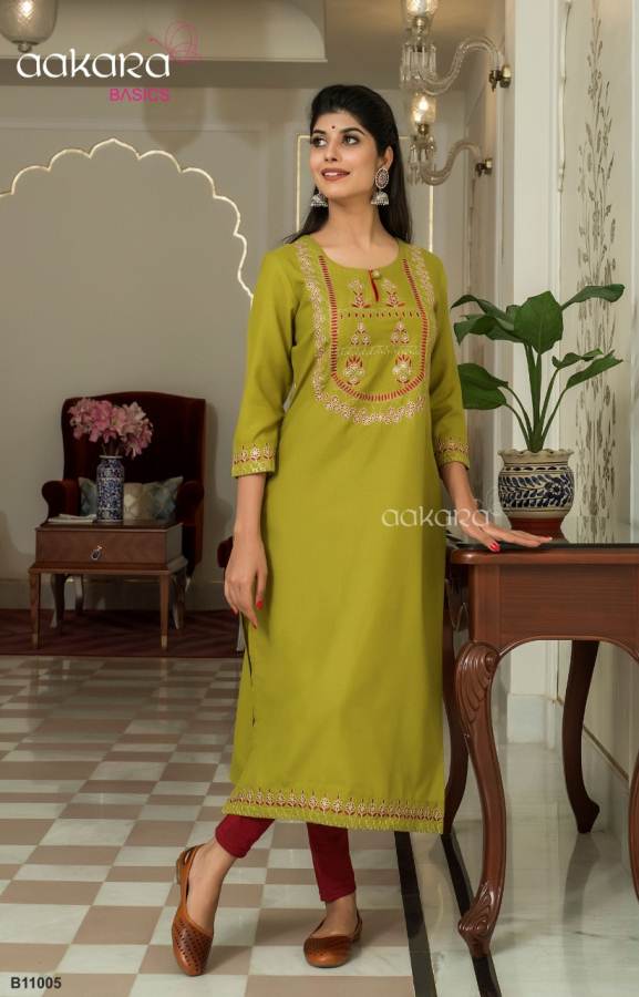 Aakara Basics Vol 11 Designer Straight Style Kurti Collection