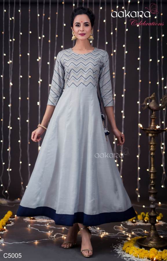 Ladies Designer Gown Style Kurti Decoration Material: Sequins at Best Price  in Mumbai | Meet Creation