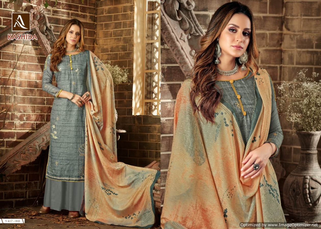 Alok Present Kashida Casual Wear Dress Material Collection