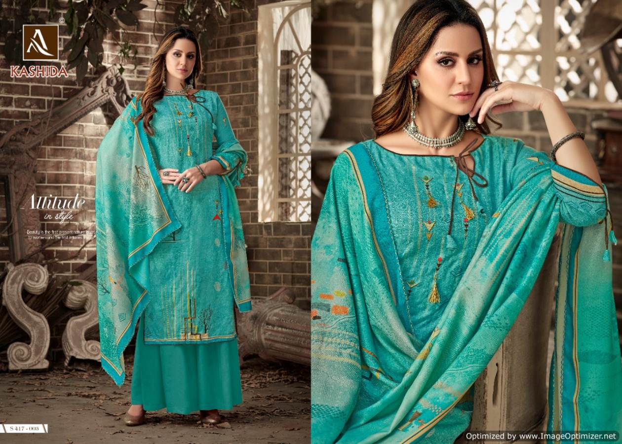 Alok Present Kashida Casual Wear Dress Material Collection