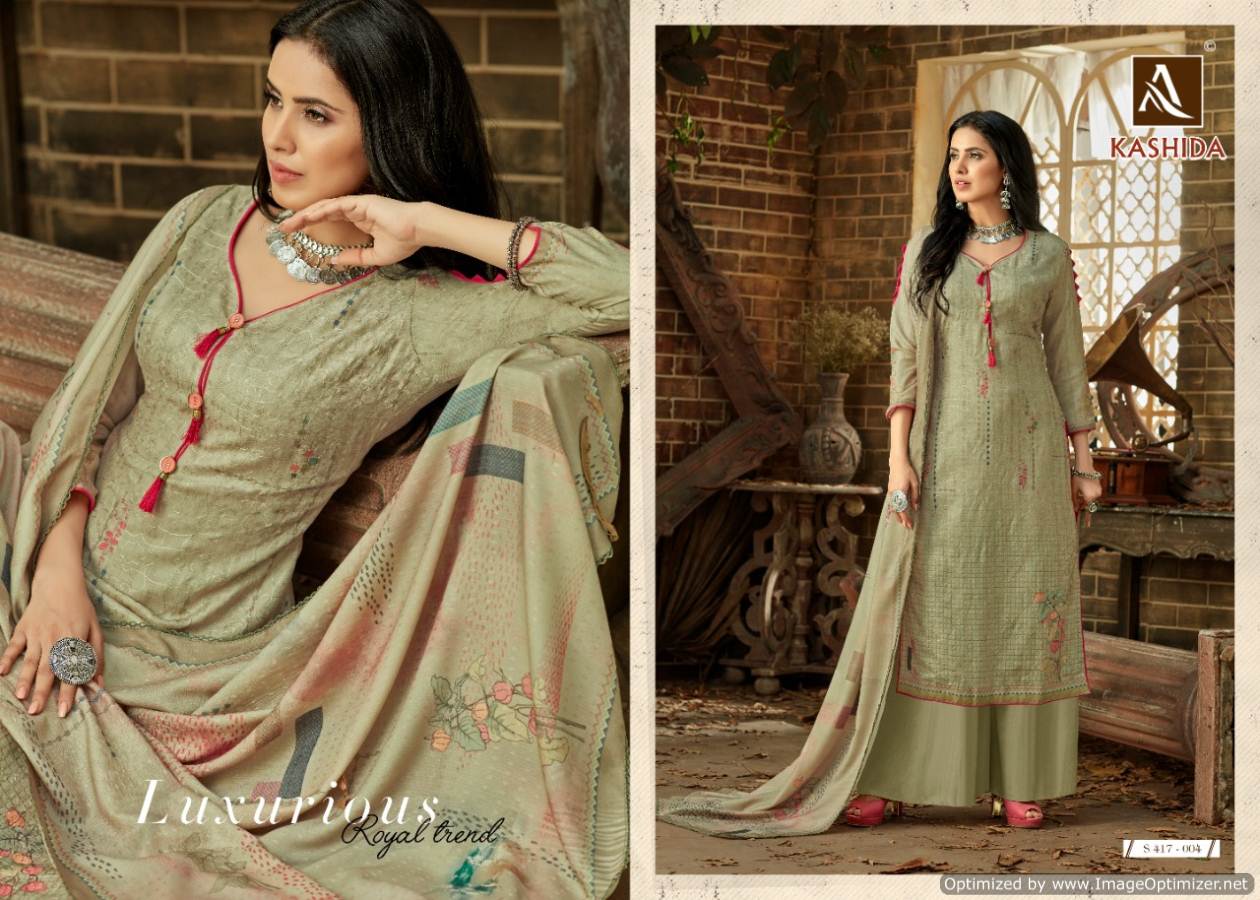 Alok Present Kashida Casual Wear Dress Material Collection