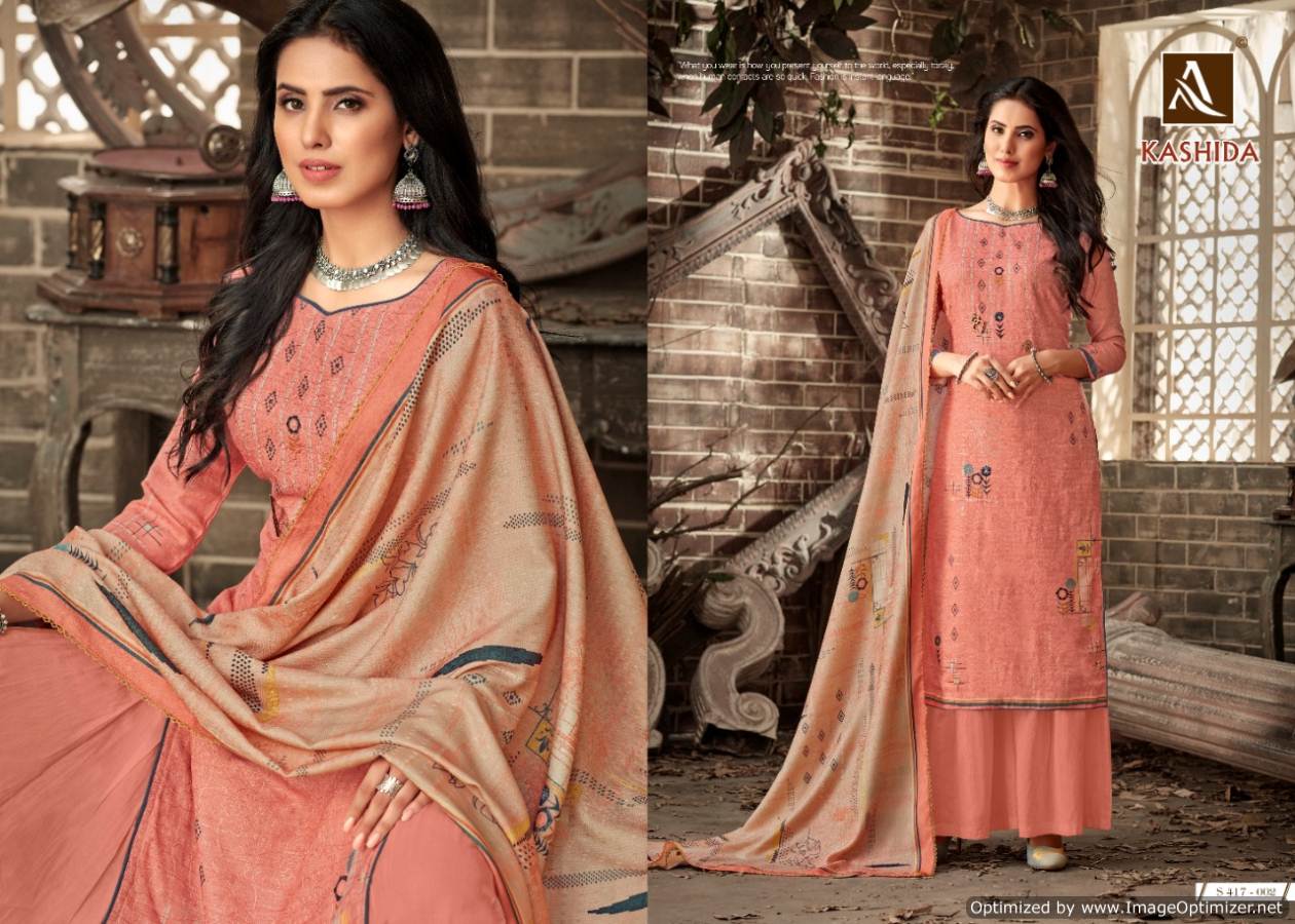 Alok Present Kashida Casual Wear Dress Material Collection