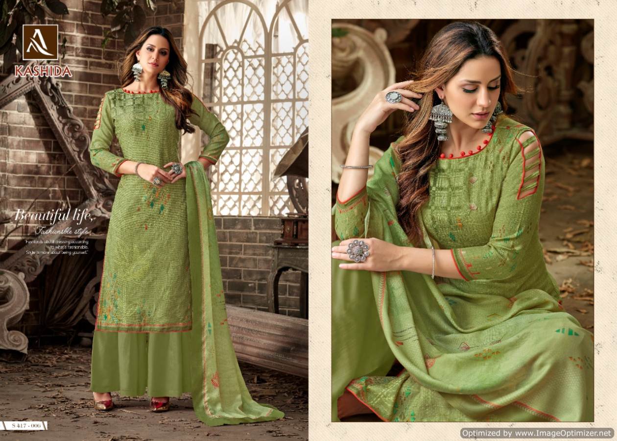 Alok Present Kashida Casual Wear Dress Material Collection