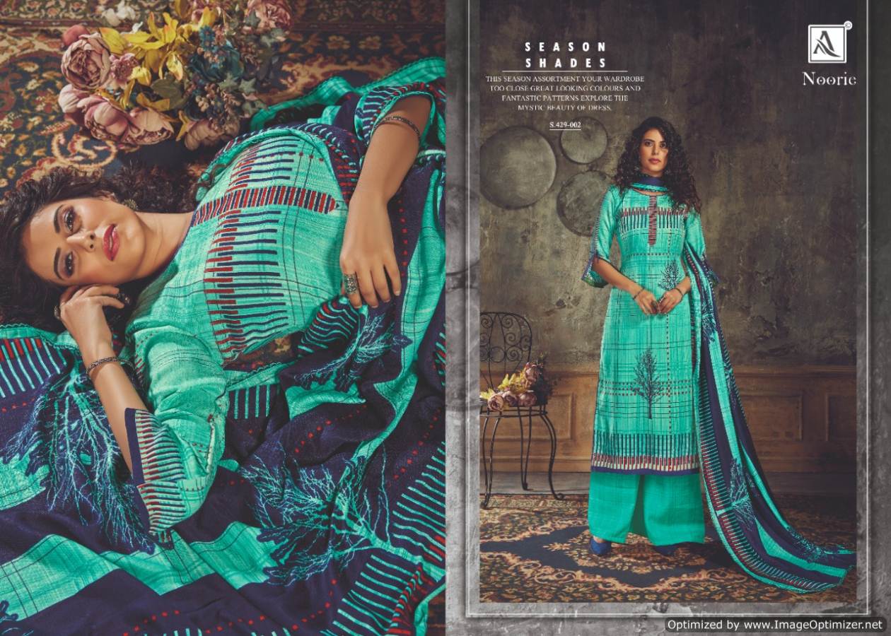 Alok By Noorie Pure Wool Pashmina Designer Dress Material Collection.