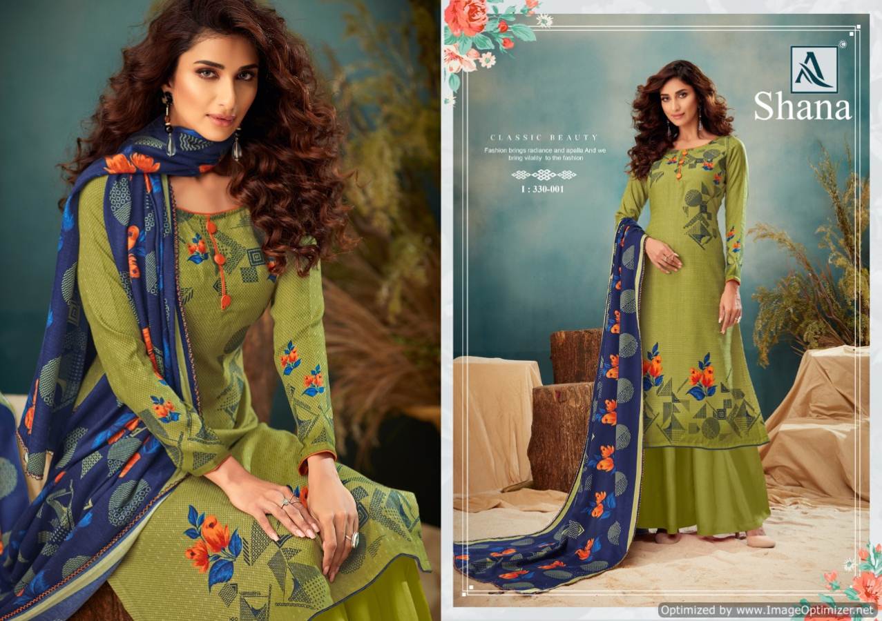 Alok By Shana Pure Pashmina Designer Dress Material Catalogue
