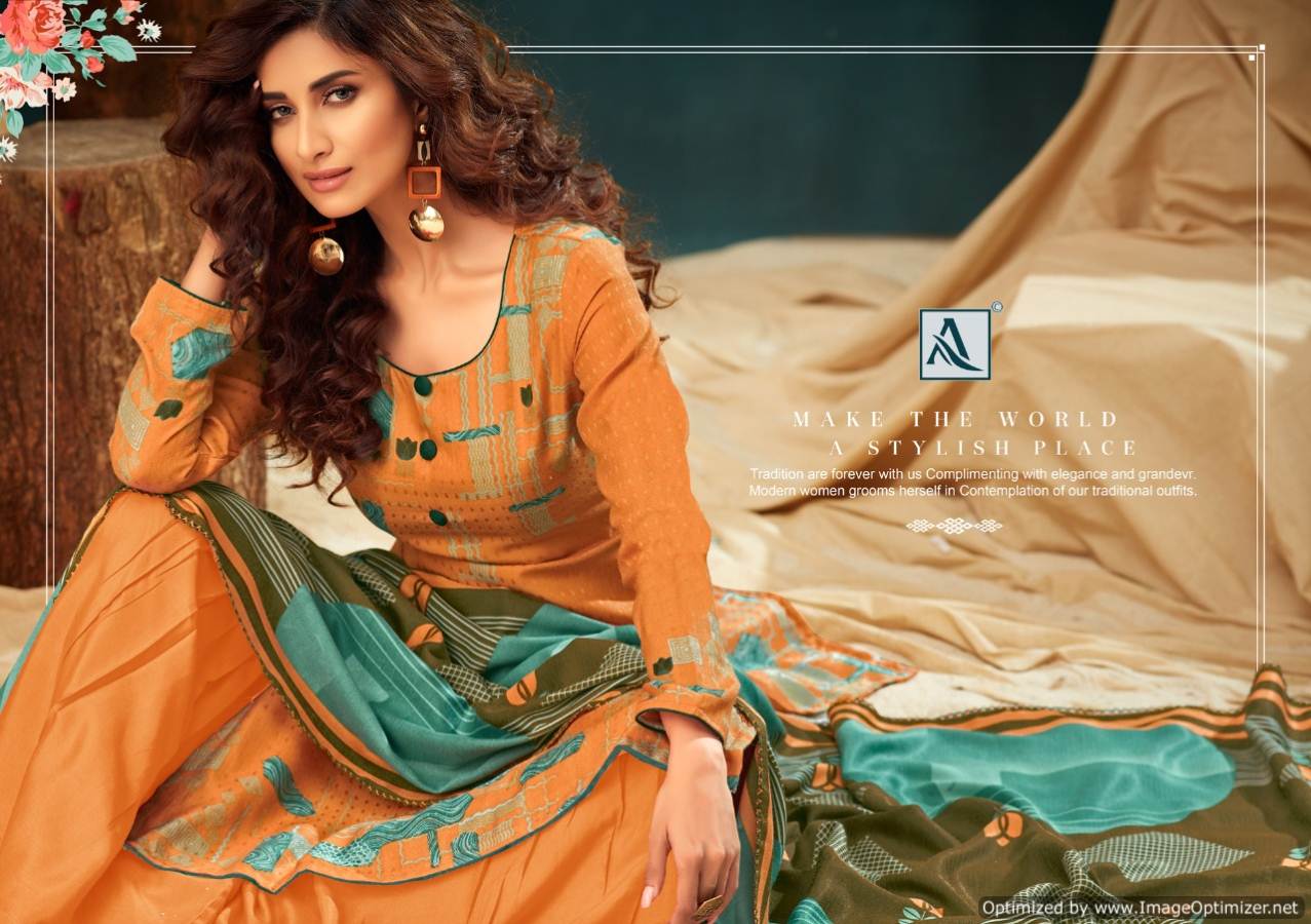 Alok By Shana Pure Pashmina Designer Dress Material Catalogue