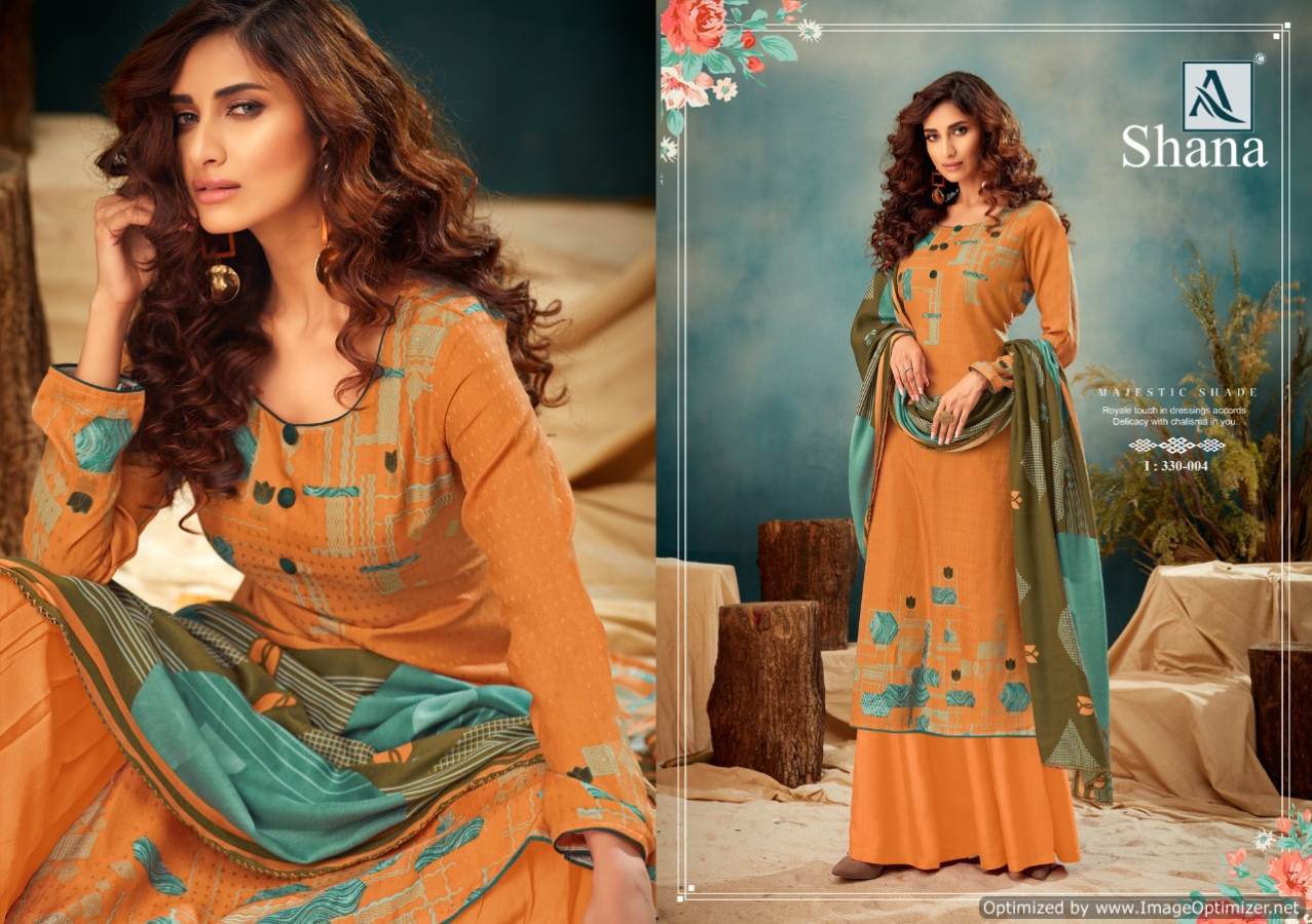 Alok By Shana Pure Pashmina Designer Dress Material Catalogue