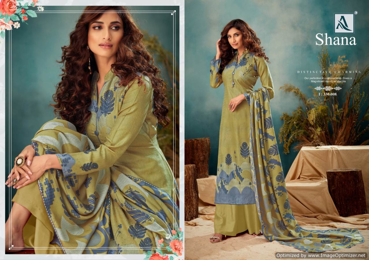 Alok By Shana Pure Pashmina Designer Dress Material Catalogue