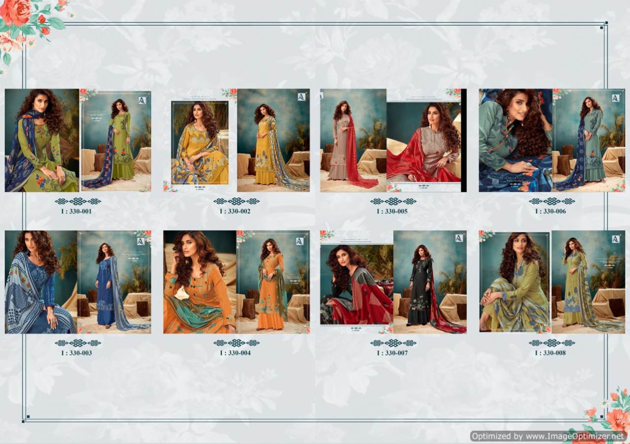Alok By Shana Pure Pashmina Designer Dress Material Catalogue