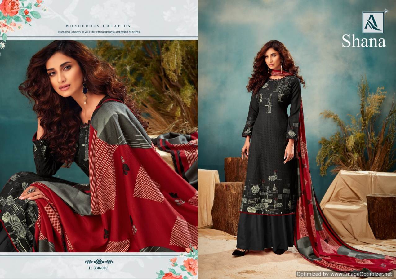 Alok By Shana Pure Pashmina Designer Dress Material Catalogue