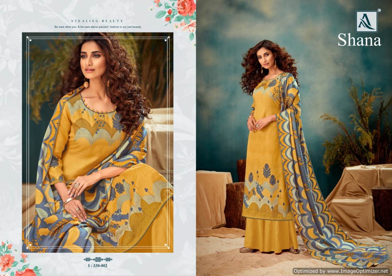 Alok By Shana Pure Pashmina Designer Dress Material Catalogue