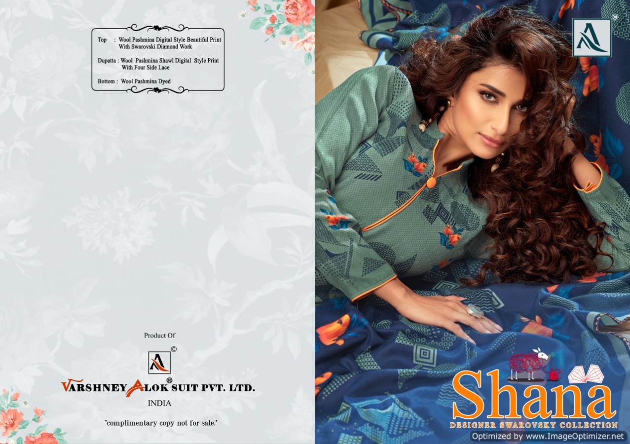 Alok By Shana Pure Pashmina Designer Dress Material Catalogue