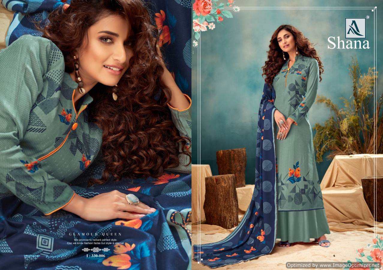 Alok By Shana Pure Pashmina Designer Dress Material Catalogue