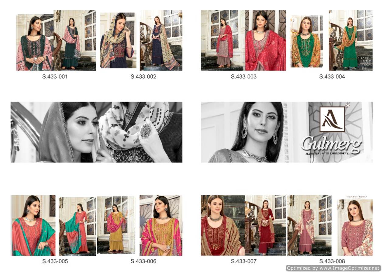 Alok Present Gulmerg Festival Wear Designer Dress Material Collection