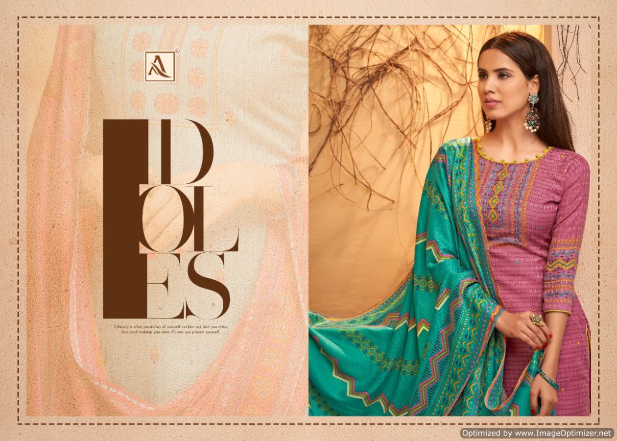 Alok Present Manjula Pure Pashmina Designer Dress Material Collection.