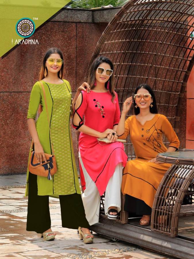 Aradhna Present Rose Rivera Vol 3 Casual Wear Kurtis Collection.