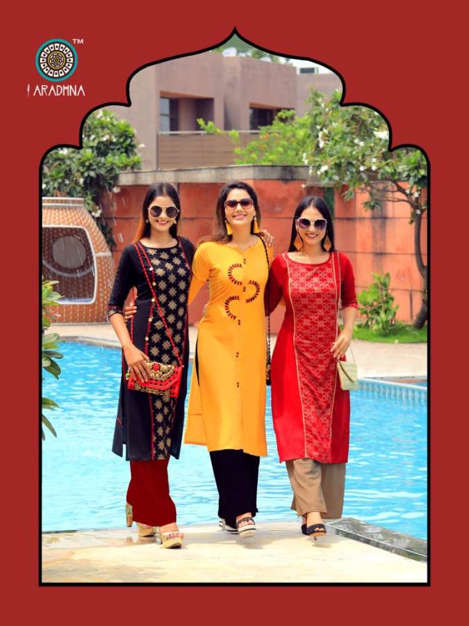 Aradhna Present Rose Rivera Vol 3 Casual Wear Kurtis Collection.