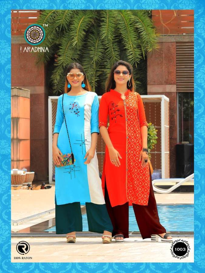 Aradhna Present Rose Rivera Vol 3 Casual Wear Kurtis Collection.