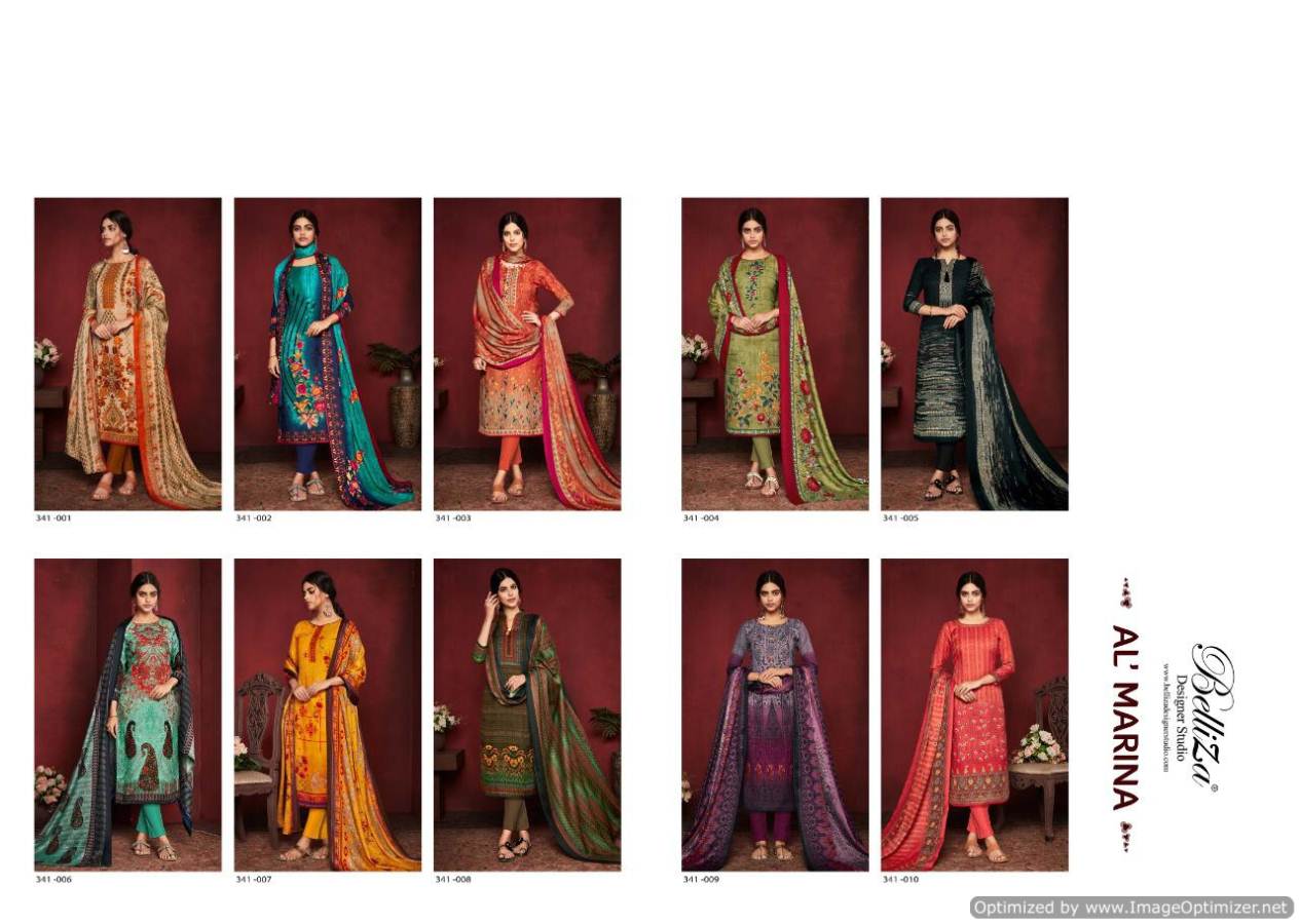 Belliza By Al Marina Digital Printed Dress Material Collection.