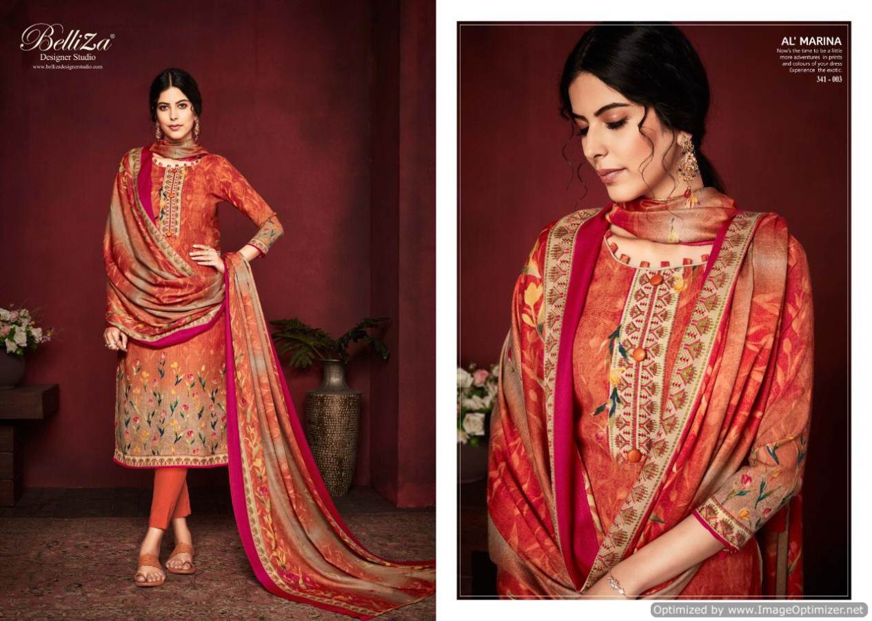 Belliza By Al Marina Digital Printed Dress Material Collection.