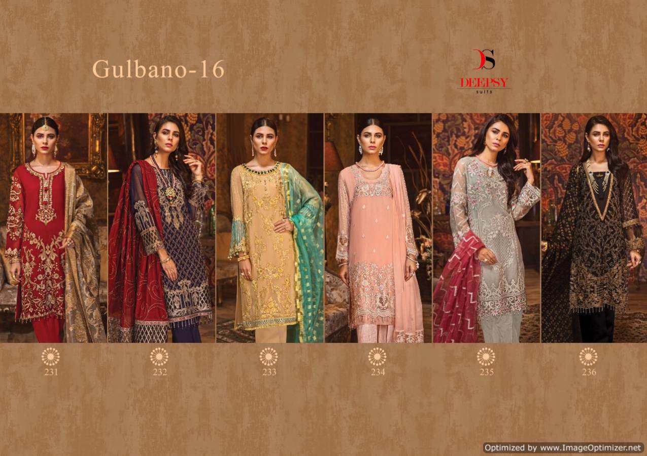 Deepsy By Gulbano Vol 16 Party Wear Pakistani Salwar Suits Collection
