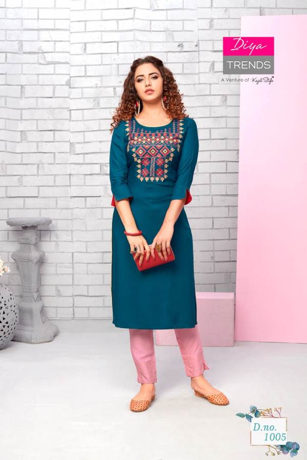 Diya Trends By Forever Vol 1 Running Wear Kurti With Pant Collection
