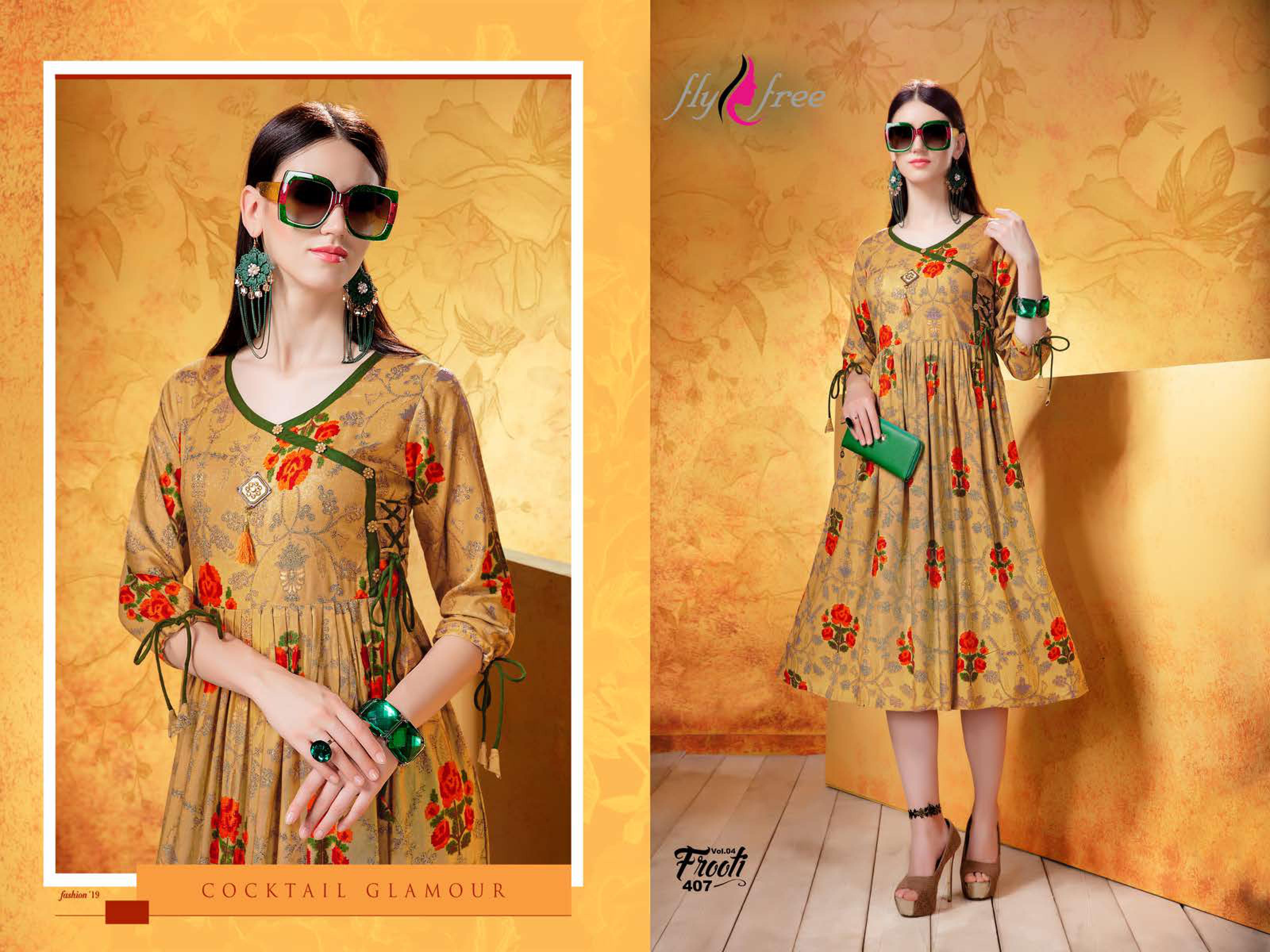 Fly Free Present Frooti Vol 4 Casual Wear Printed Kurti Collection