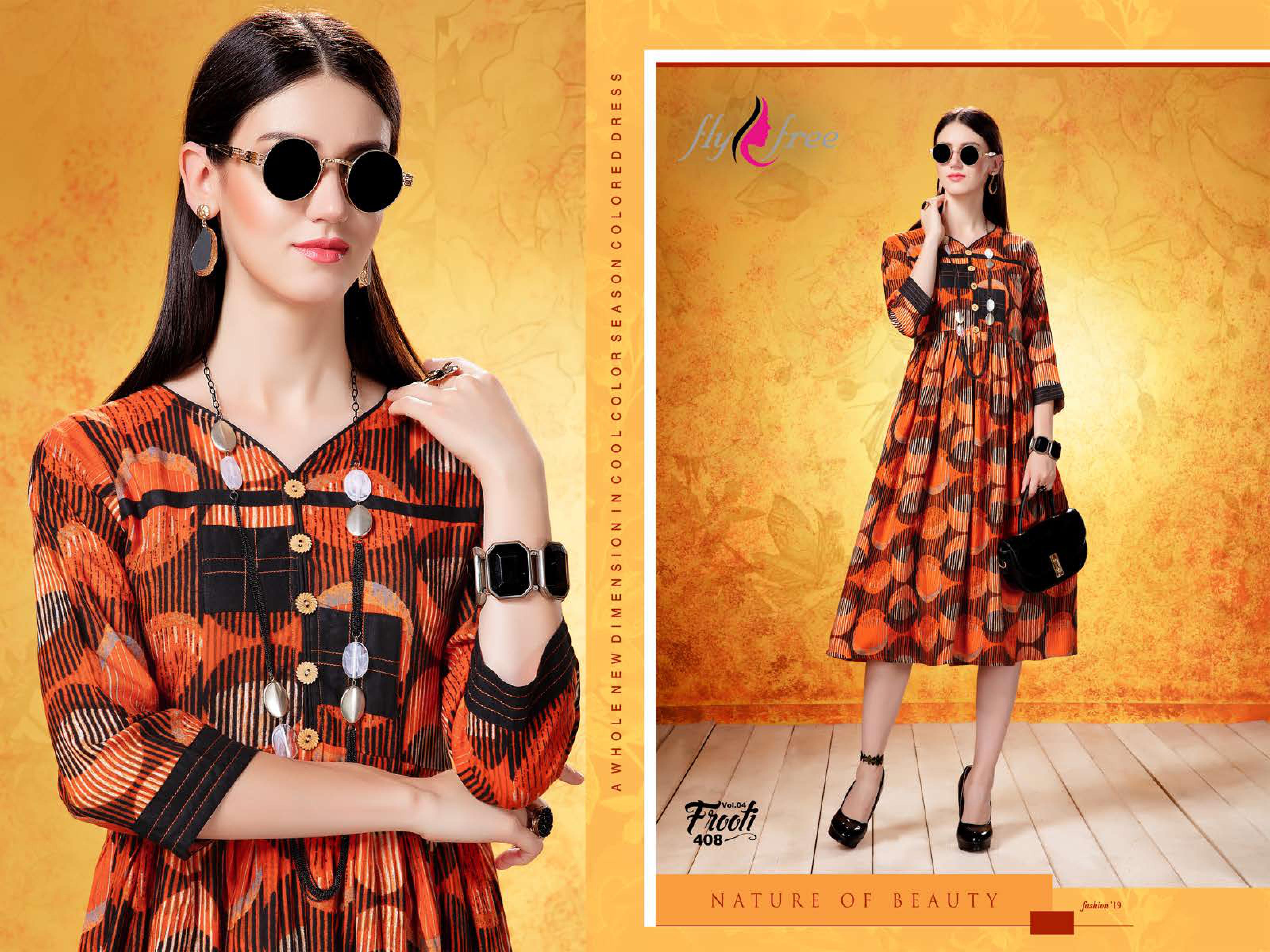 Fly Free Present Frooti Vol 4 Casual Wear Printed Kurti Collection