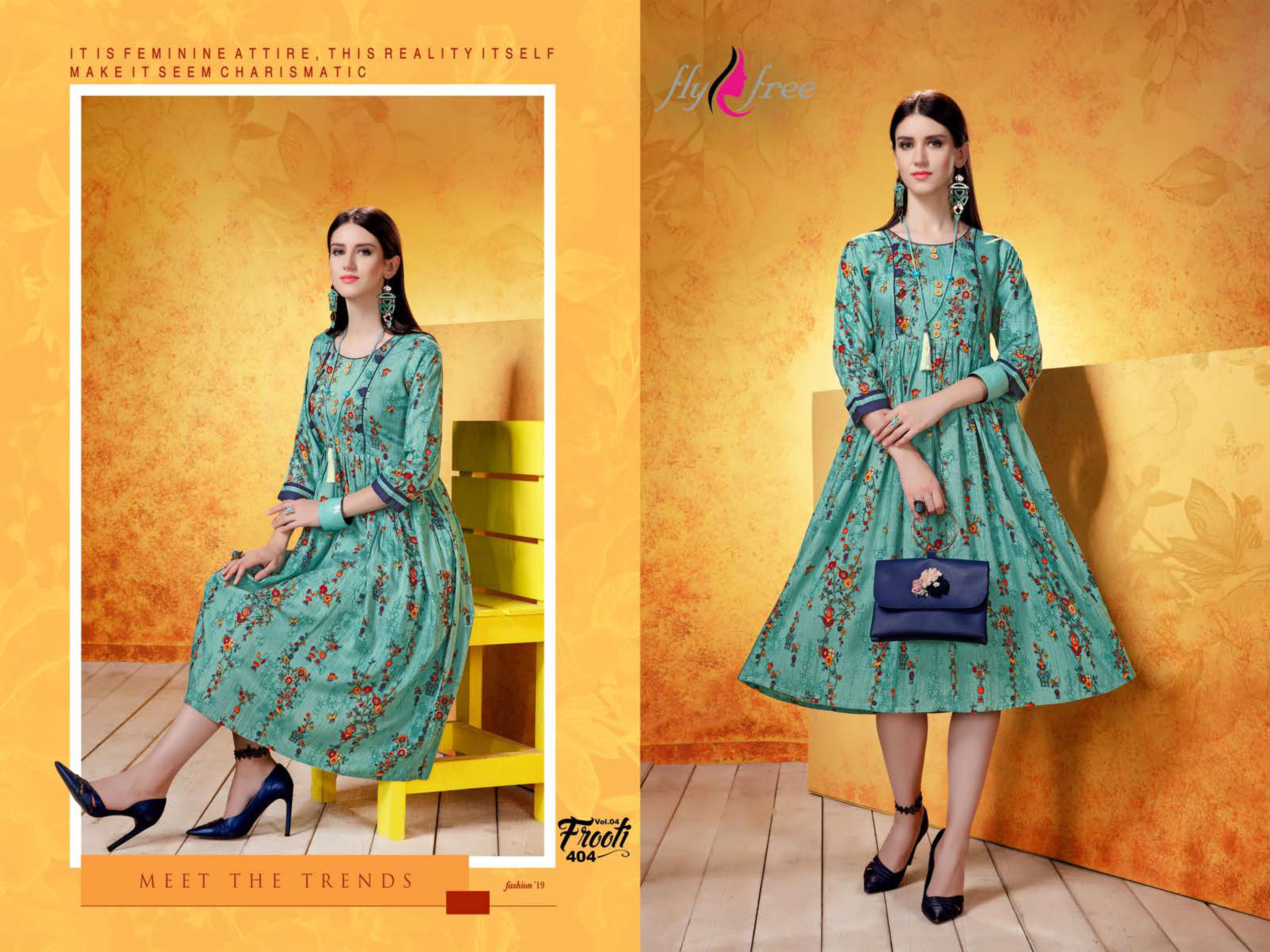 Fly Free Present Frooti Vol 4 Casual Wear Printed Kurti Collection