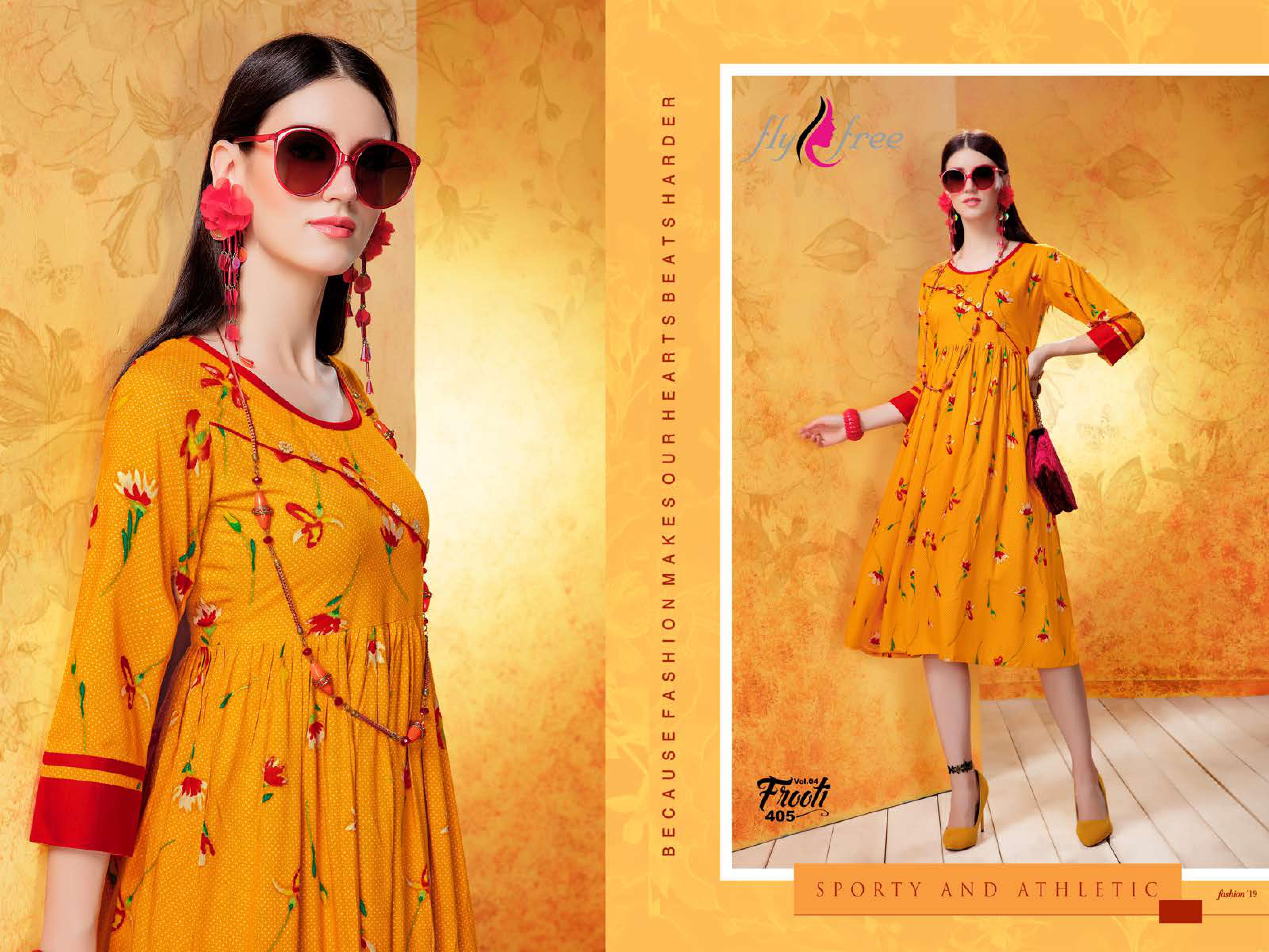 Fly Free Present Frooti Vol 4 Casual Wear Printed Kurti Collection