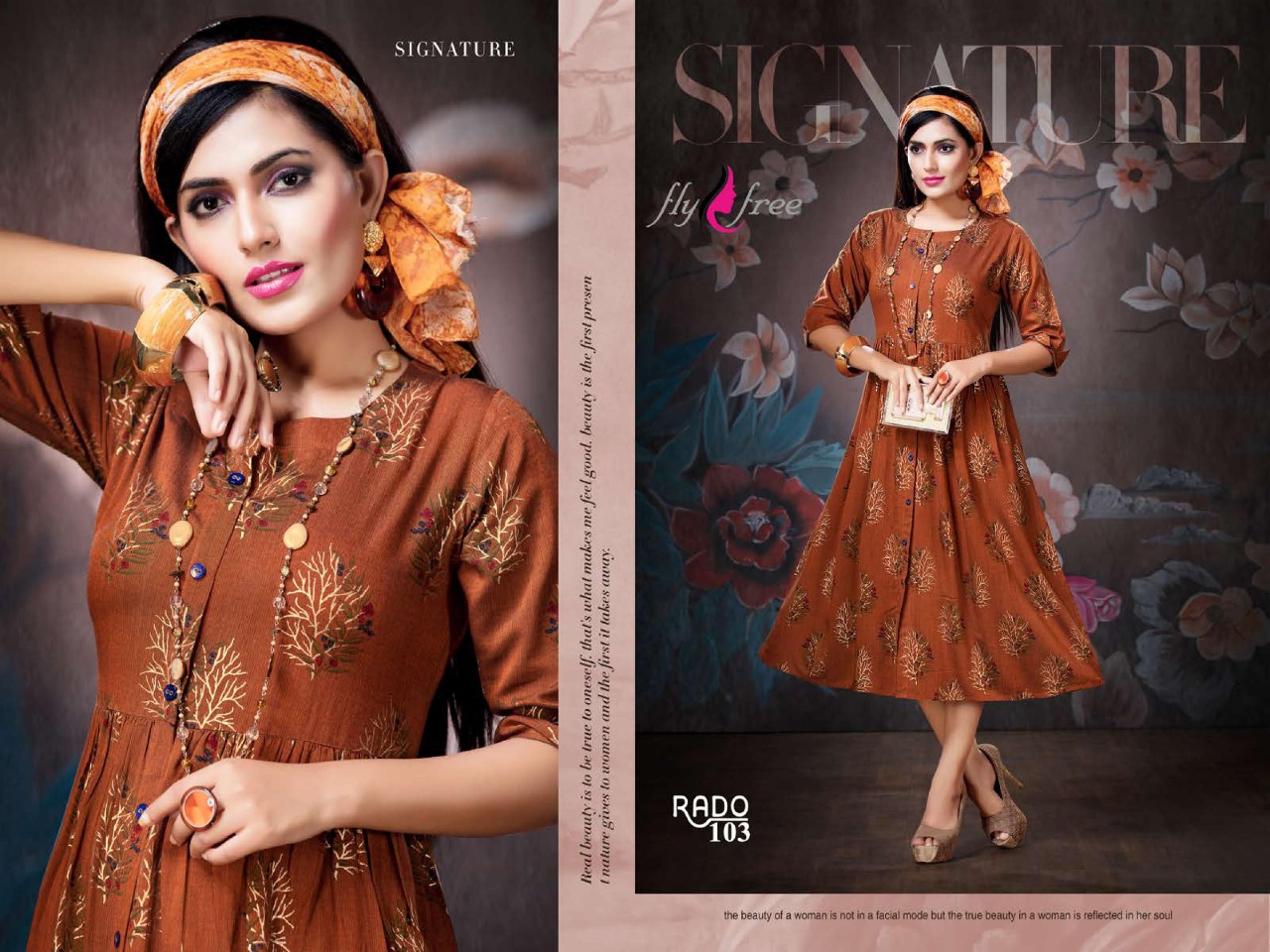 Fly Free Present Rado Casual Wear Printed Kurtis Catalogue