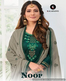Kalarang Present Noor Pure Jam Silk Cotton Salwar Suits Catalogue