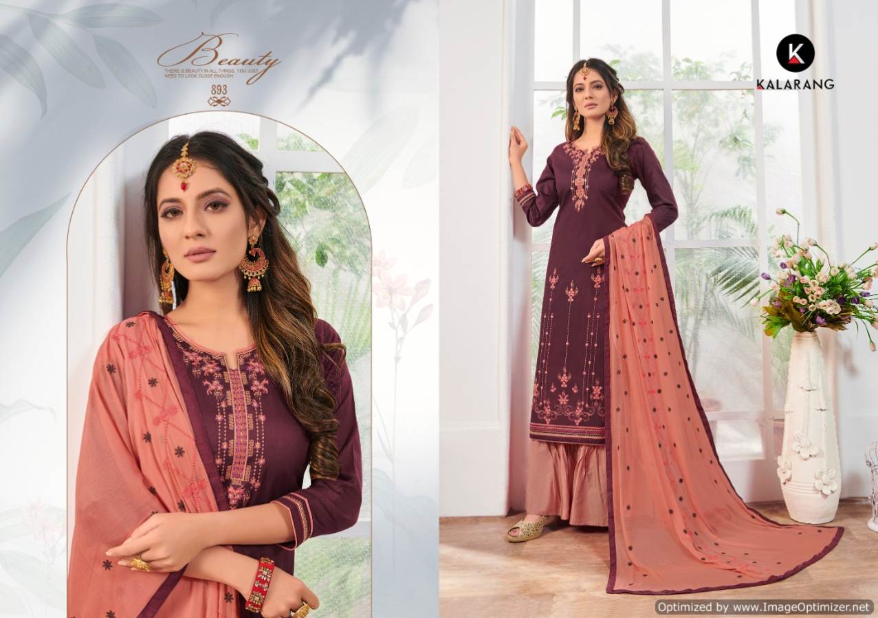 Kalarang Present Noor Pure Jam Silk Cotton Salwar Suits Catalogue