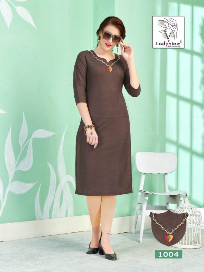 Ladyview By Crystal Casual Wear Stylish Kurtis Collection.