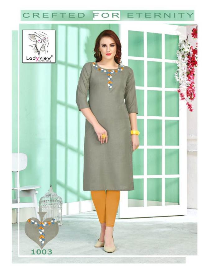 Ladyview By Crystal Casual Wear Stylish Kurtis Collection.