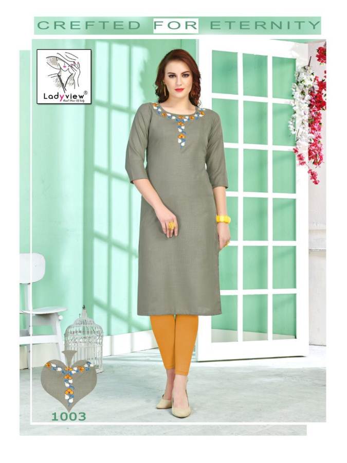 Ladyview By Crystal Casual Wear Stylish Kurtis Collection.