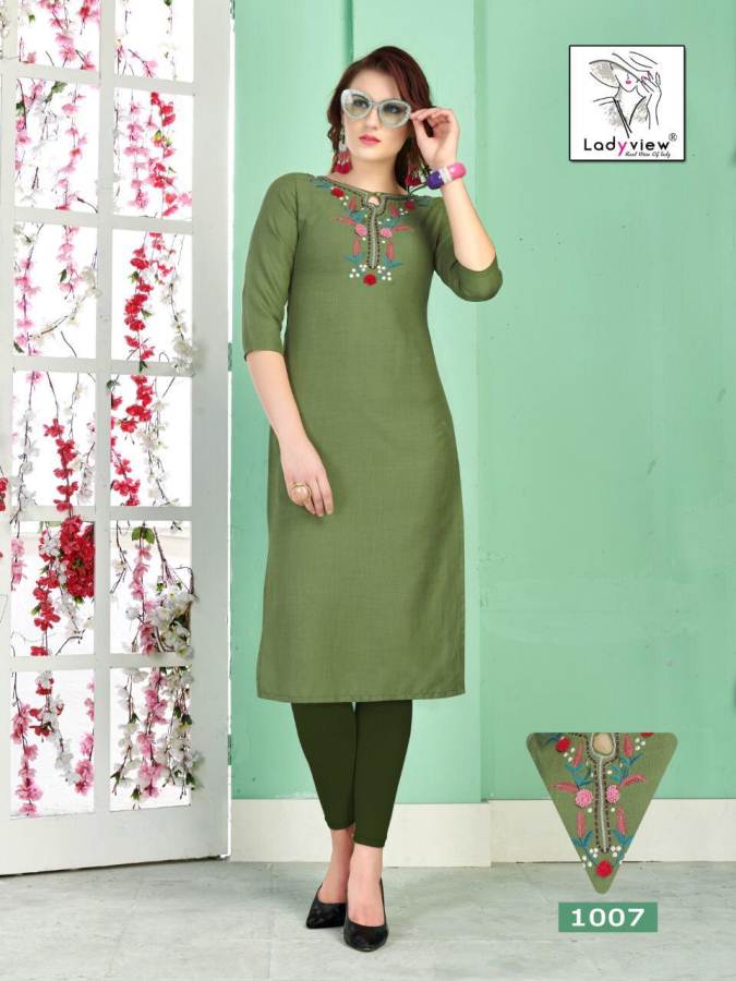 Ladyview By Crystal Casual Wear Stylish Kurtis Collection.
