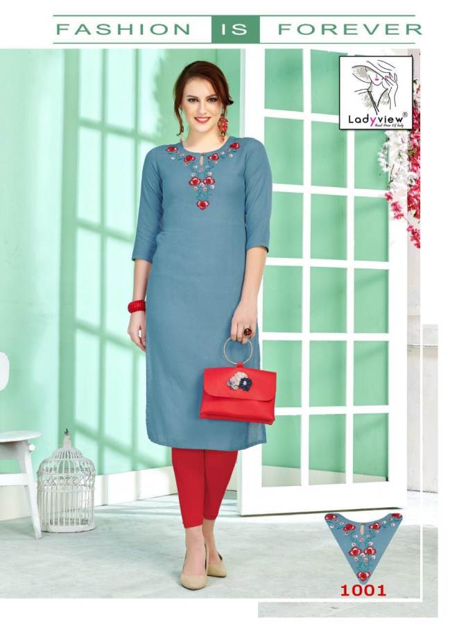 Ladyview By Crystal Casual Wear Stylish Kurtis Collection.