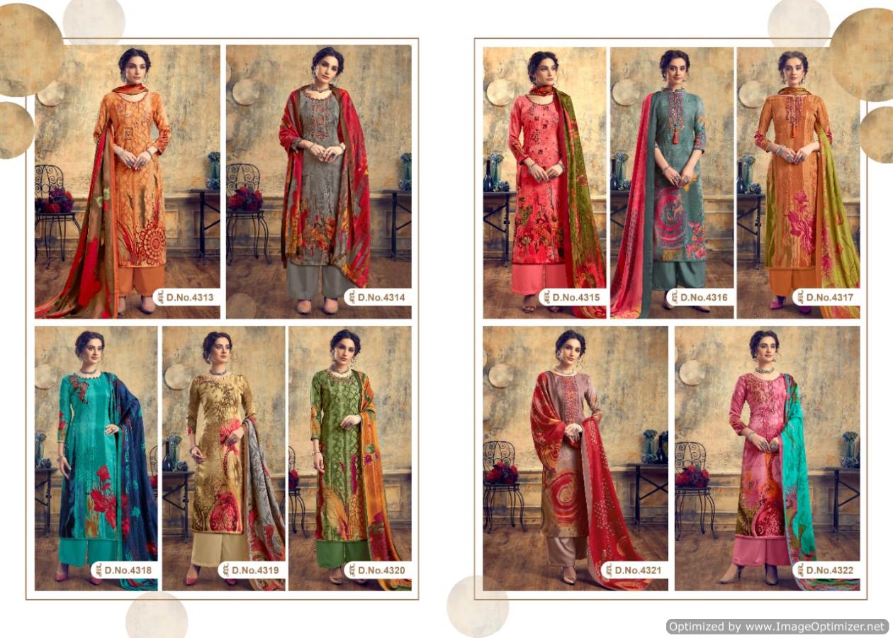 Levisha Present  Zariya Pure Pashmina Printed Dress Material Collection.