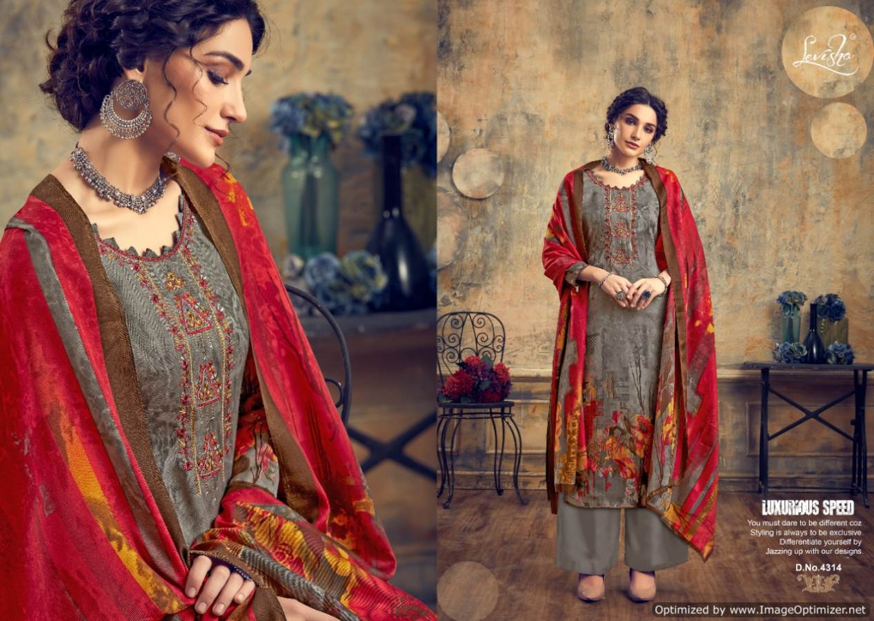 Levisha Present  Zariya Pure Pashmina Printed Dress Material Collection.