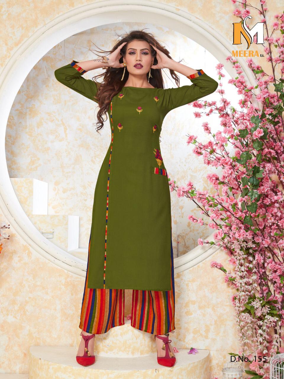 Meerali Present Plazzo Queen Vol 1 Party Wear Kurti With Printed Palazzo Collection