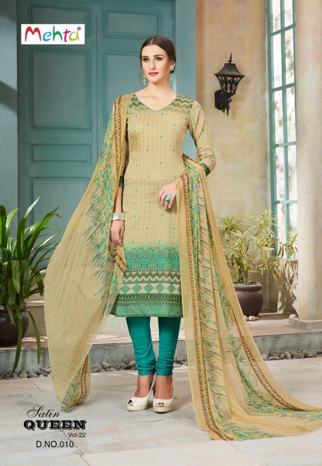 Mehta Present Satin Queen Vol 22 Satin Cotton Dress Material Collection