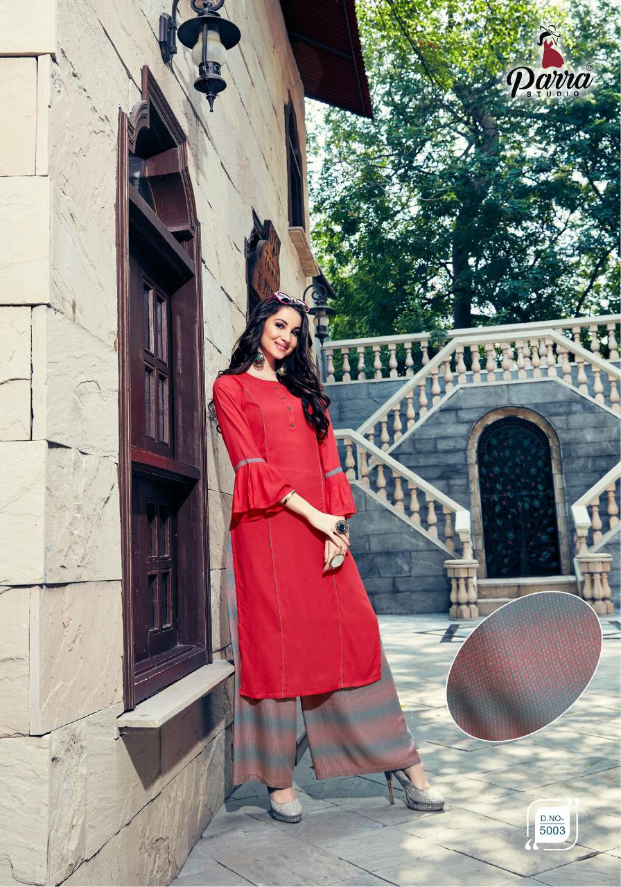 Parra Zurri Vol 5 Casual Wear Kurti With Plazzo Collection