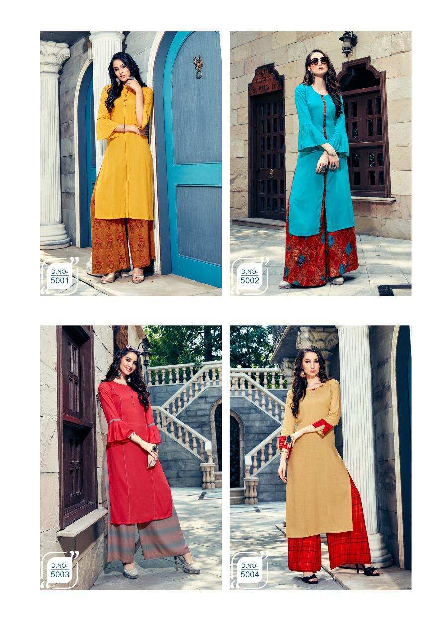Parra Zurri Vol 5 Casual Wear Kurti With Plazzo Collection