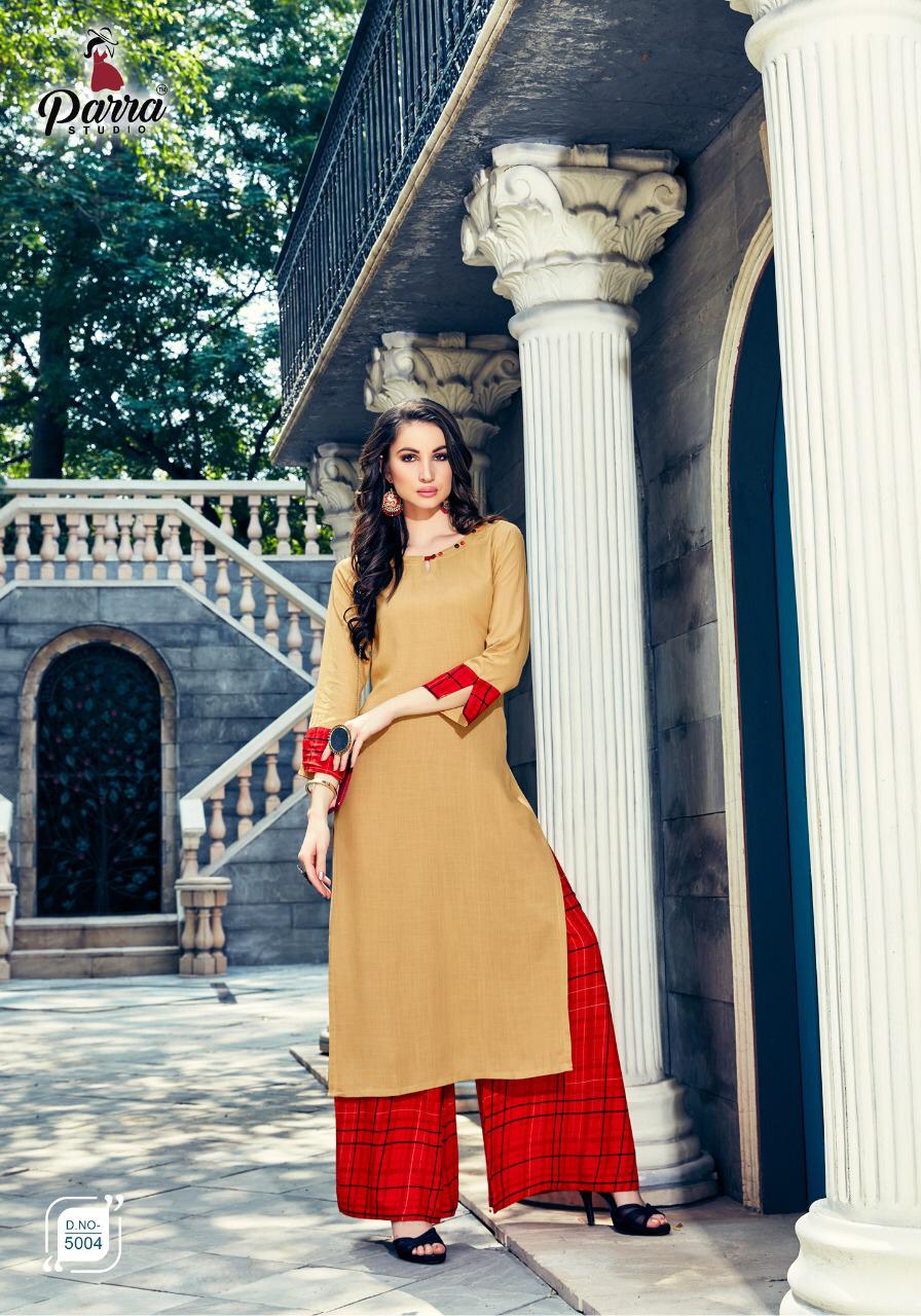 Parra Zurri Vol 5 Casual Wear Kurti With Plazzo Collection