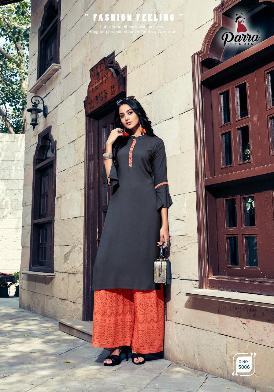 Parra Zurri Vol 5 Casual Wear Kurti With Plazzo Collection