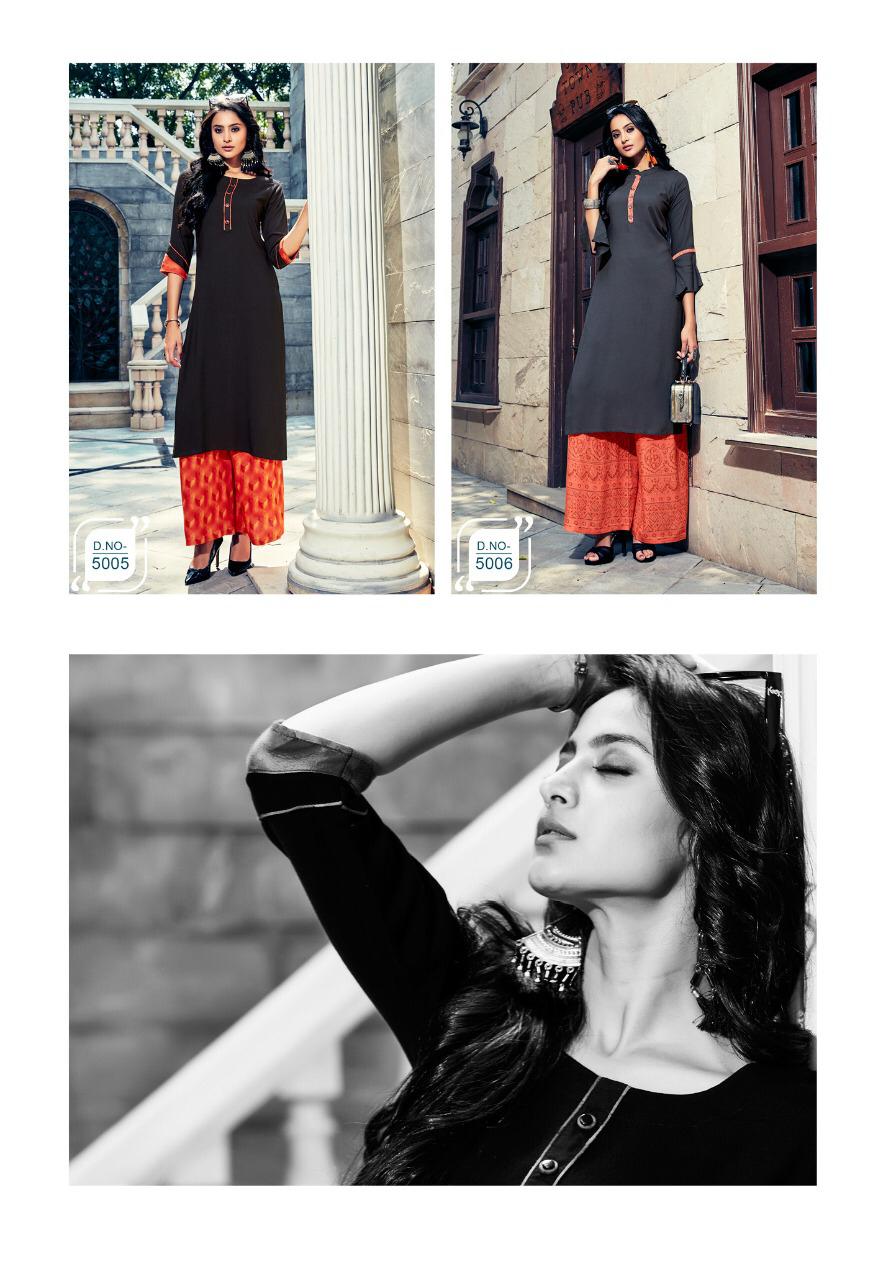 Parra Zurri Vol 5 Casual Wear Kurti With Plazzo Collection