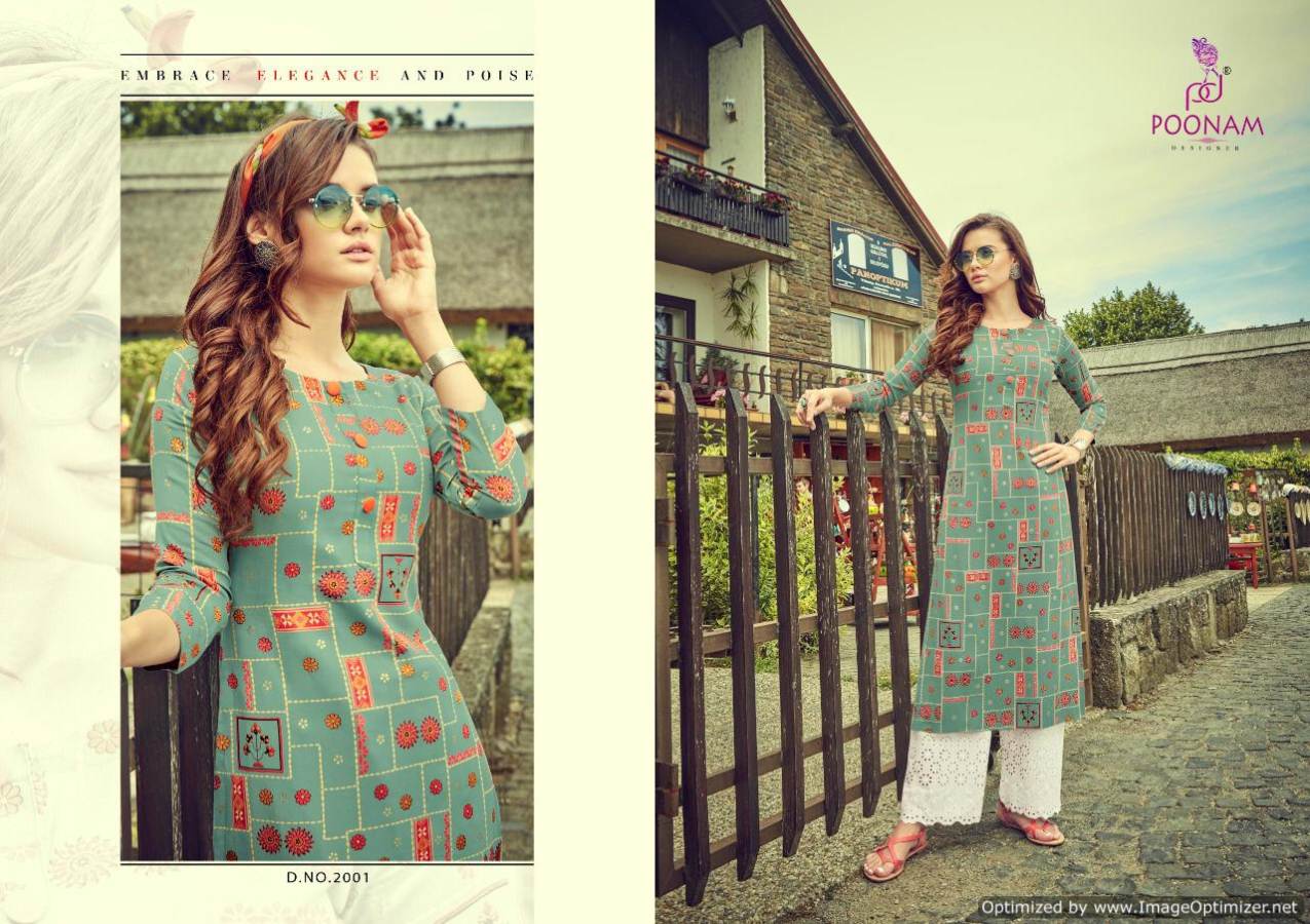 Poonam By Sifli Plazo House Vol 2 Casual Wear Kurti With Palazzo Collection