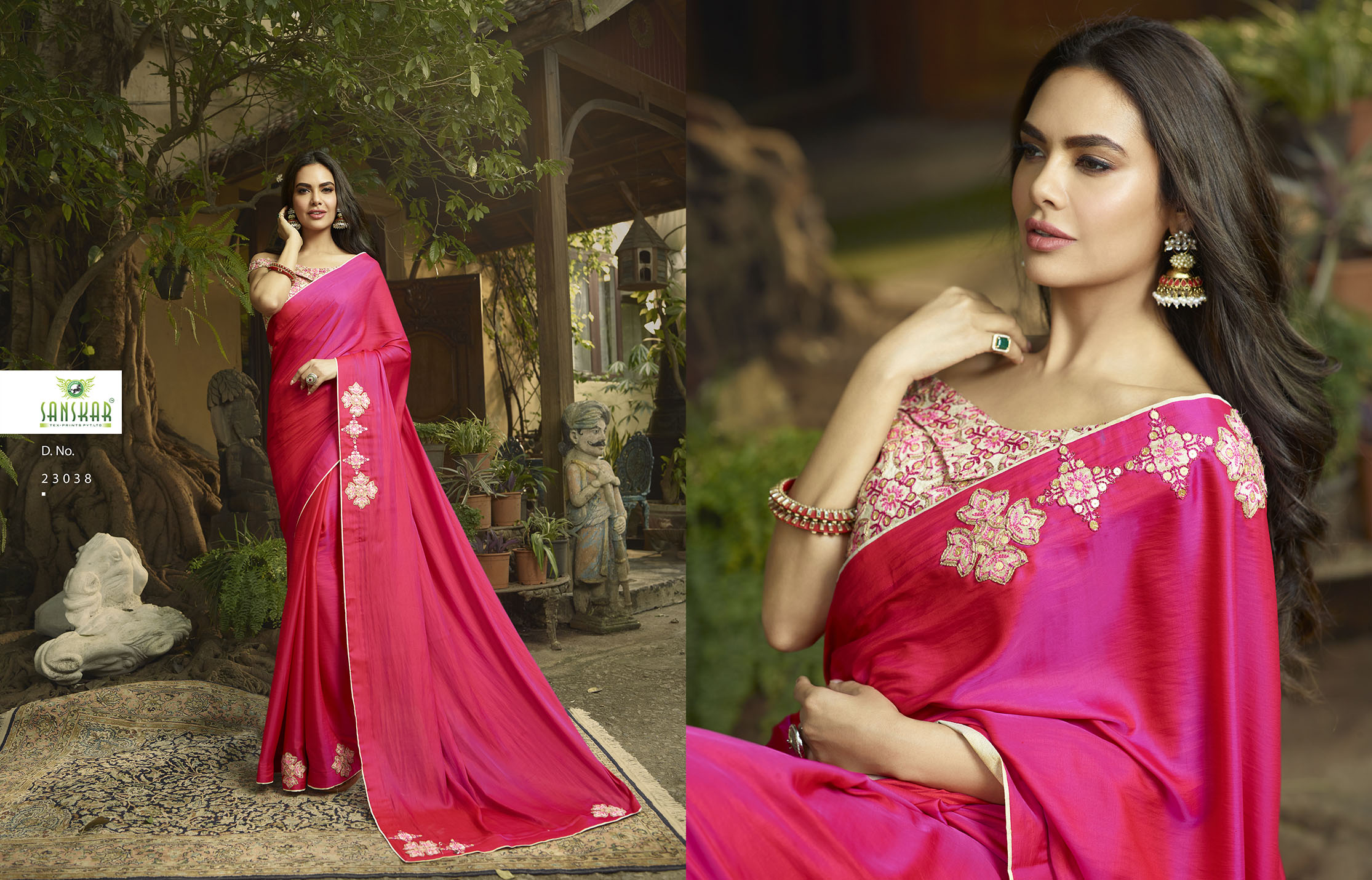 Sanskar By Esha Vol 4 Designer Party Wear Saree Collection